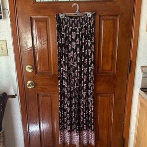 Bohemian Print Black and Pink Pants